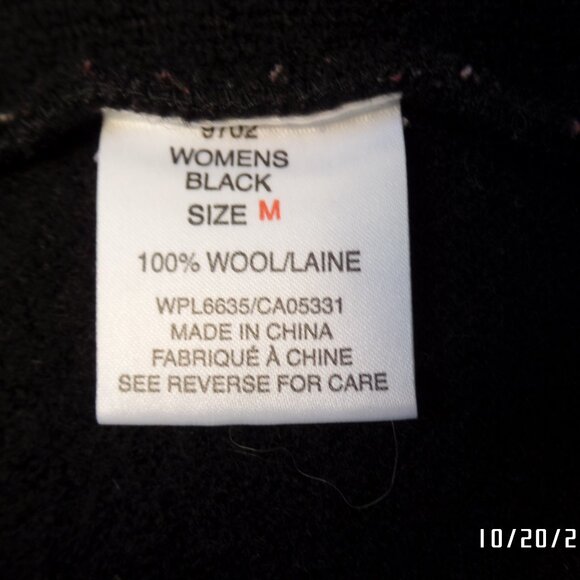Woorich 100% Wool Women's Sweater Vest Black Size M - Picture 8 of 9